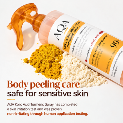 🔥Back In Stock 🏆 AQA Keratin Care Kojic Acid & Turmeric Exfoliating Body Spray 200ml