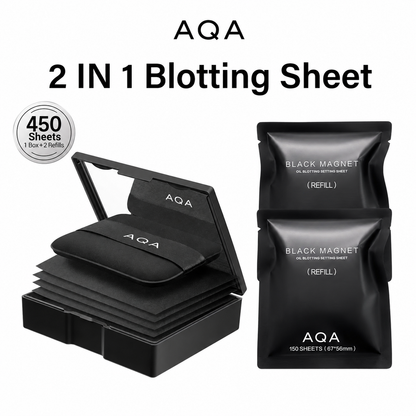 🔥Hot Sale🔥AQA Black Magnet 2-in-1 Oil Blotting