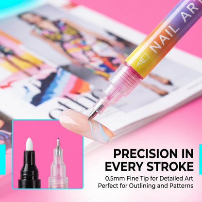 ⏳LAST DAY SALE 🎁Nail Perfection in a Pen! ✍️ 12 Ultra-Fine Colours for Flawless Festive Manicures 🎄💅