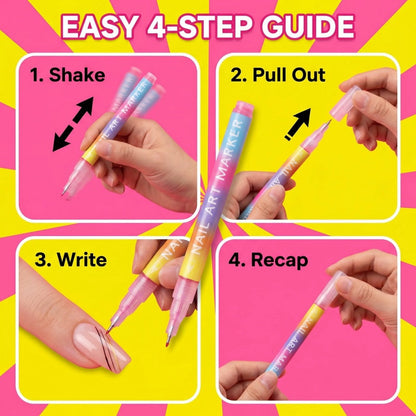 ⏳LAST DAY SALE 🎁Nail Perfection in a Pen! ✍️ 12 Ultra-Fine Colours for Flawless Festive Manicures 🎄💅