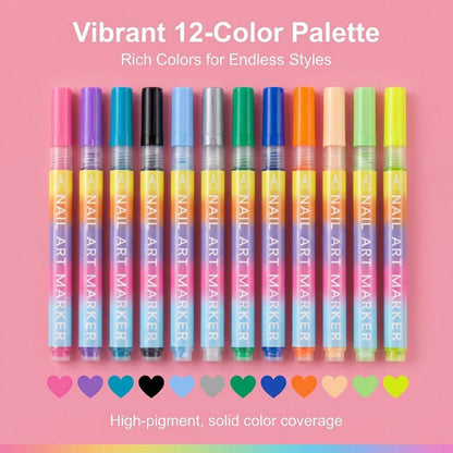 ⏳LAST DAY SALE 🎁Nail Perfection in a Pen! ✍️ 12 Ultra-Fine Colours for Flawless Festive Manicures 🎄💅