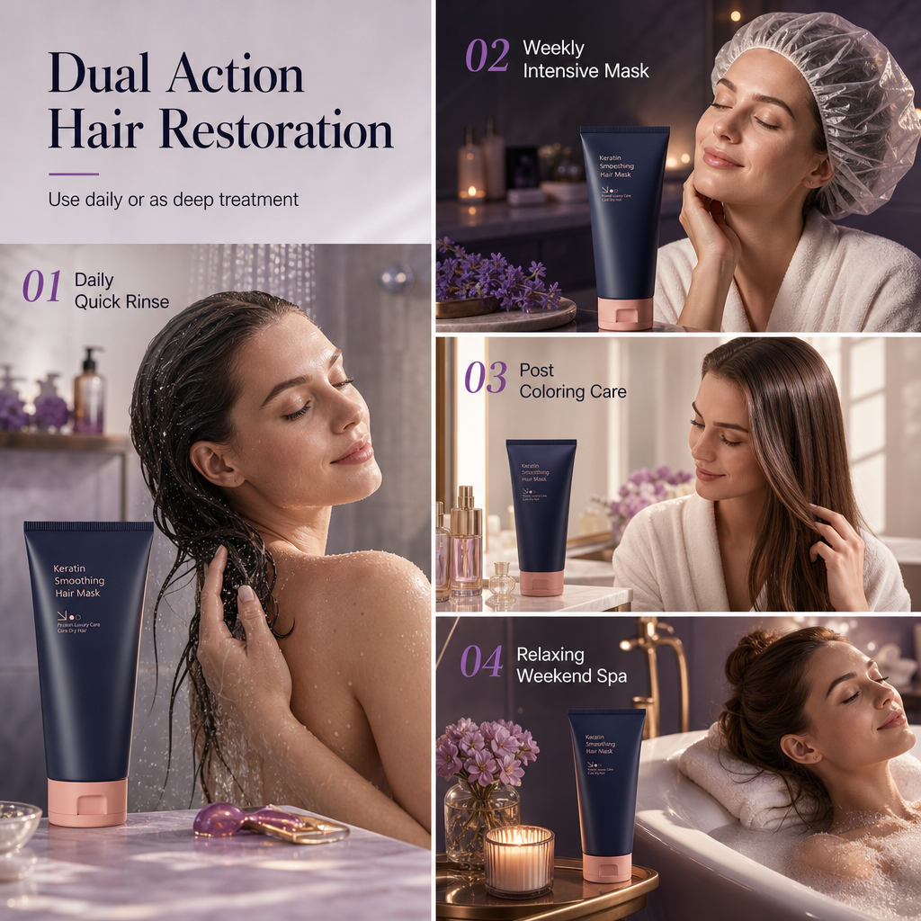 ⏳Limited-time 50% off⏰Keratin Smoothing Hair Mask (320ml) | Nourishing and Repairing Treatment for Dry Frizzy and Damaged Hair🪄👱‍♀️